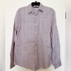 NWT Perris Ellis Men Stripe Shirt - Large